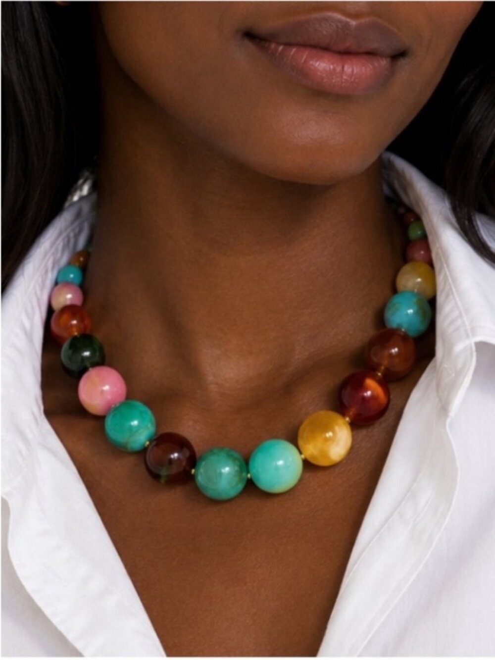 New! Colorful Beaded Dopamine Necklace NWOT